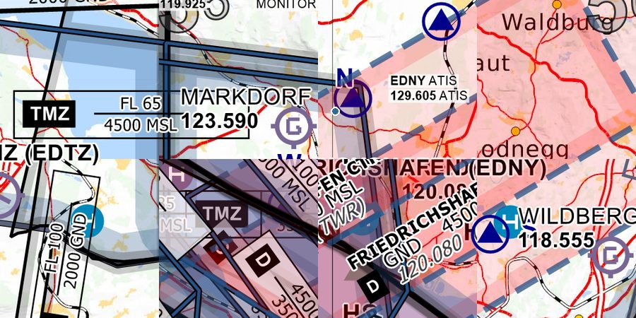 🛩️ Friedrichshafen EDNY: VFR Anflugkarten & AIP Charts ️