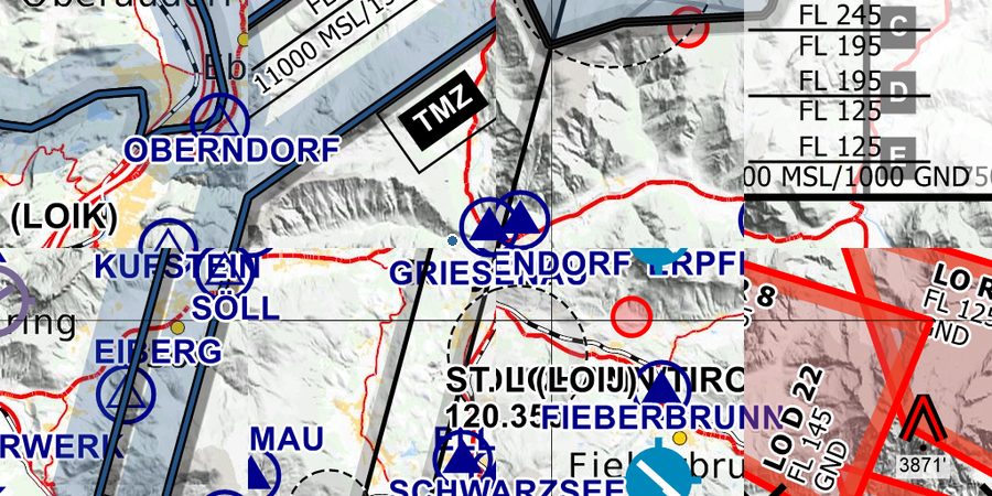 🛩️ AIP VFR Charts von St. Johann/Tirol LOIJ ️