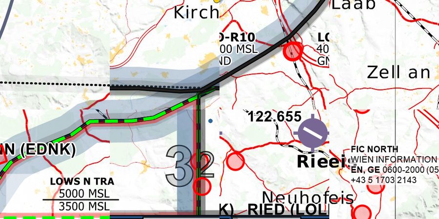 🛩️ AIP VFR Charts of Ried-Kirchheim LOLK ️