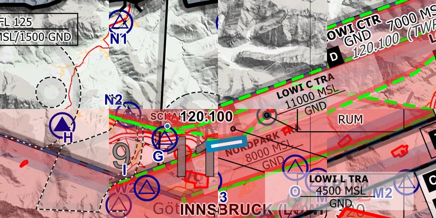 🛩️ AIP VFR Charts of Innsbruck LOWI ️