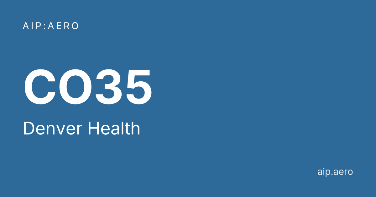 🚁 AIP heliport data for Denver Health CO35 ️