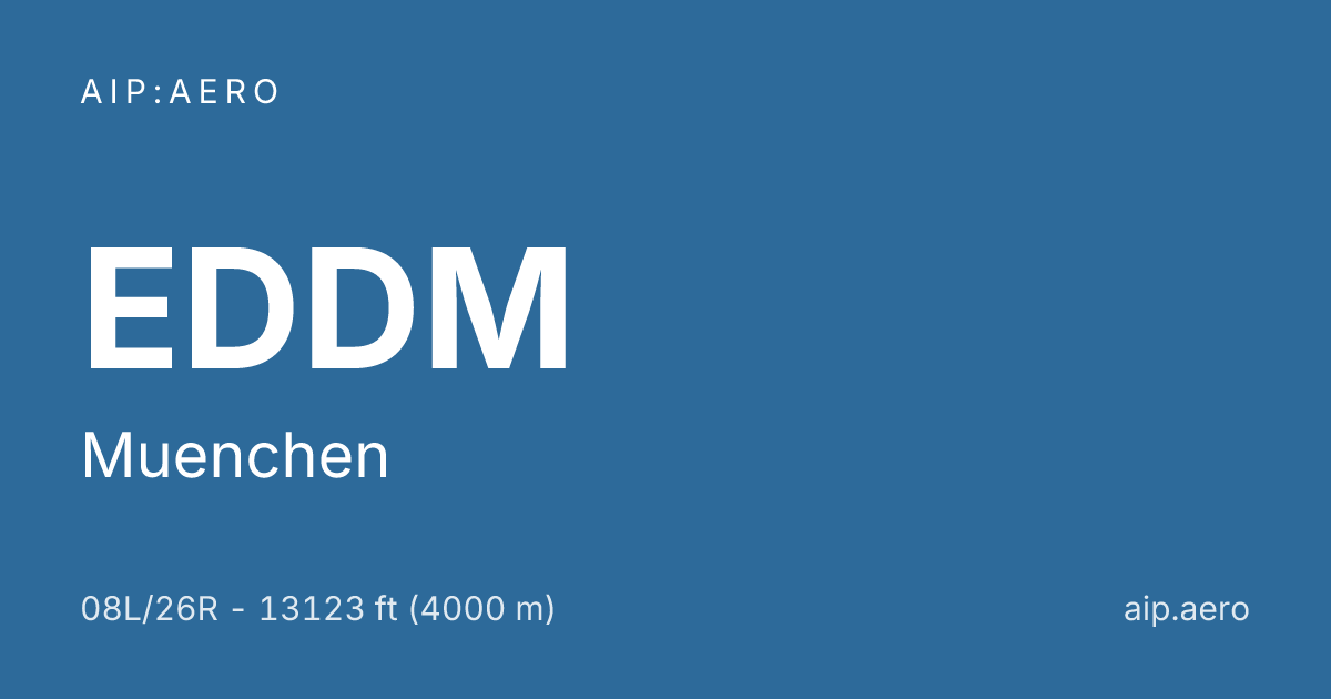 🛩️ München EDDM: IFR Anflugkarten & AIP Charts ️