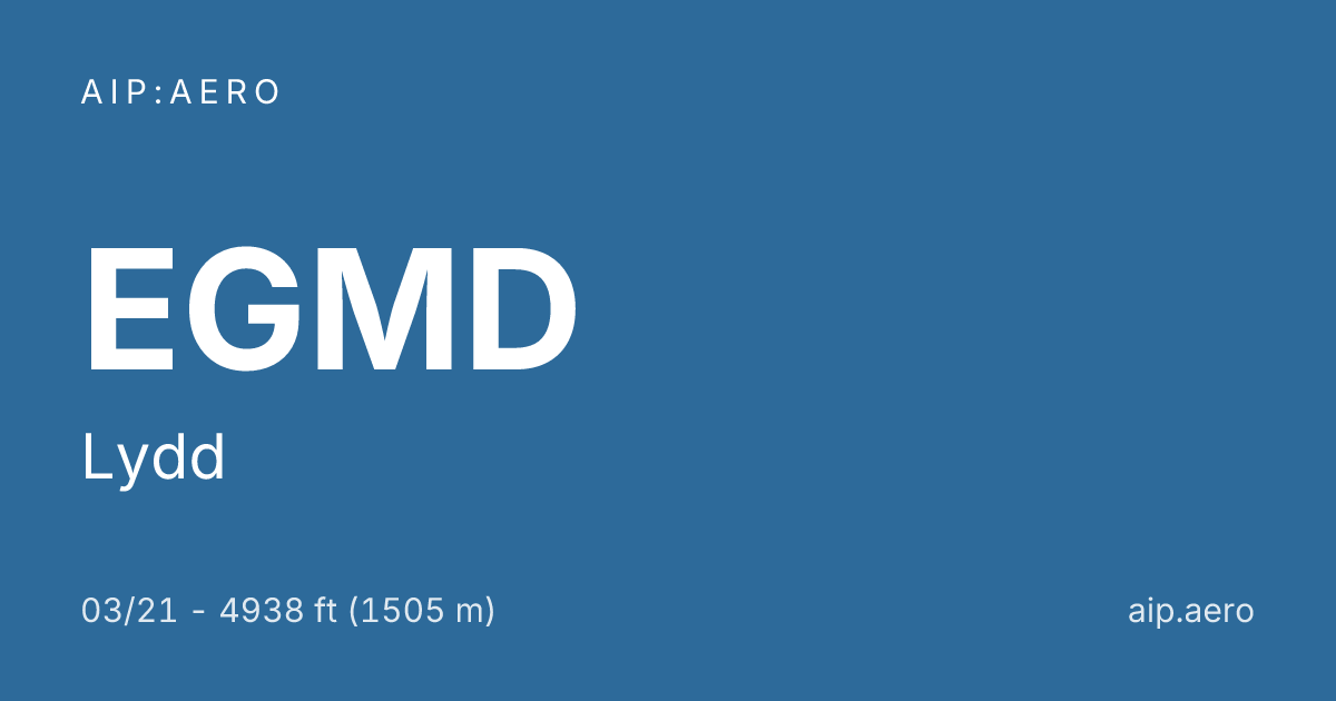 🛩️ AIP VFR Charts of Lydd EGMD ️
