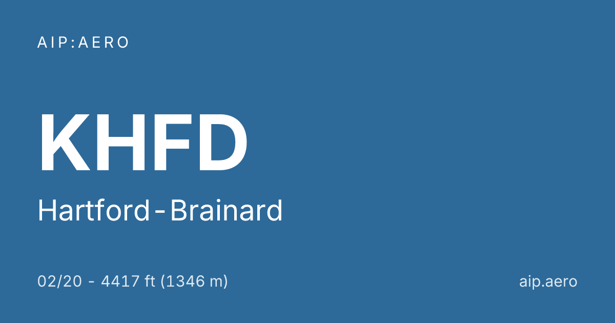 🛩️ AIP IFR Charts of Hartford-Brainard KHFD ️