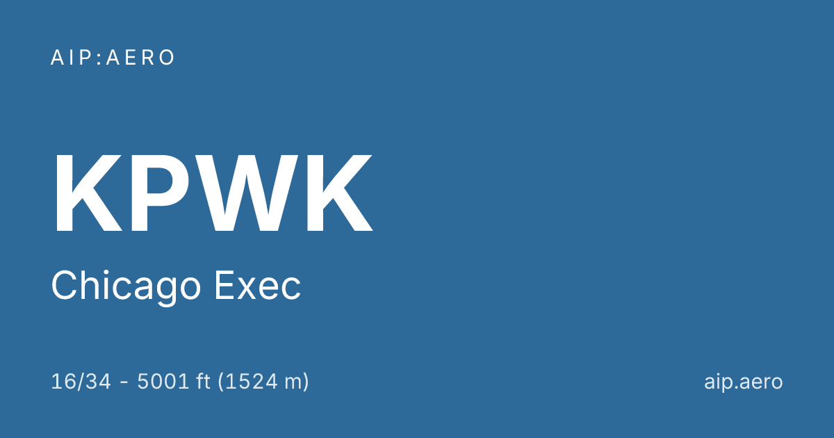 🛩️ AIP IFR Charts of Chicago Exec KPWK ️