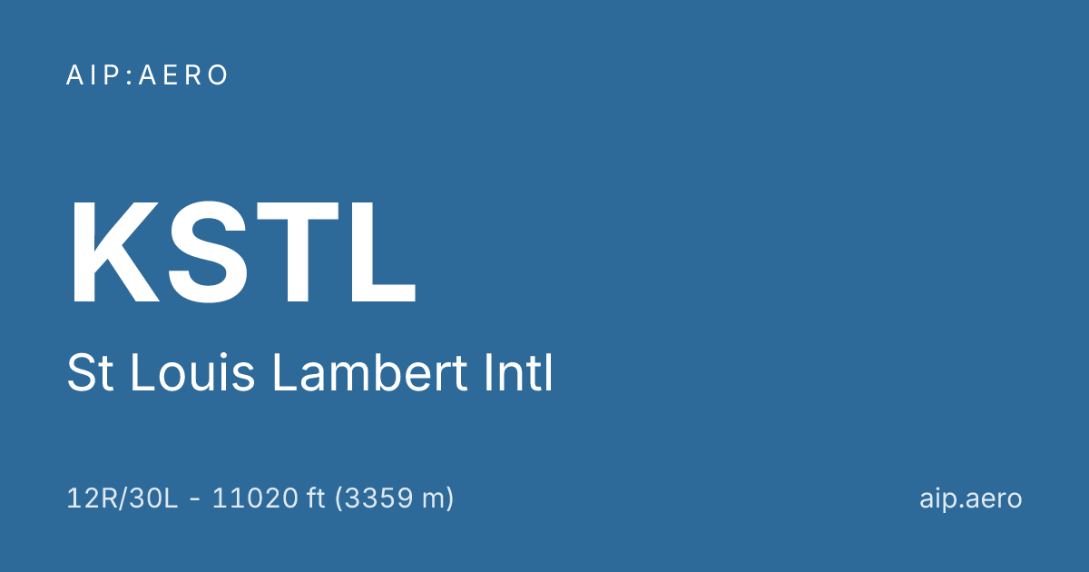 🛩️ AIP VFR Charts of St Louis Lambert Intl KSTL ️