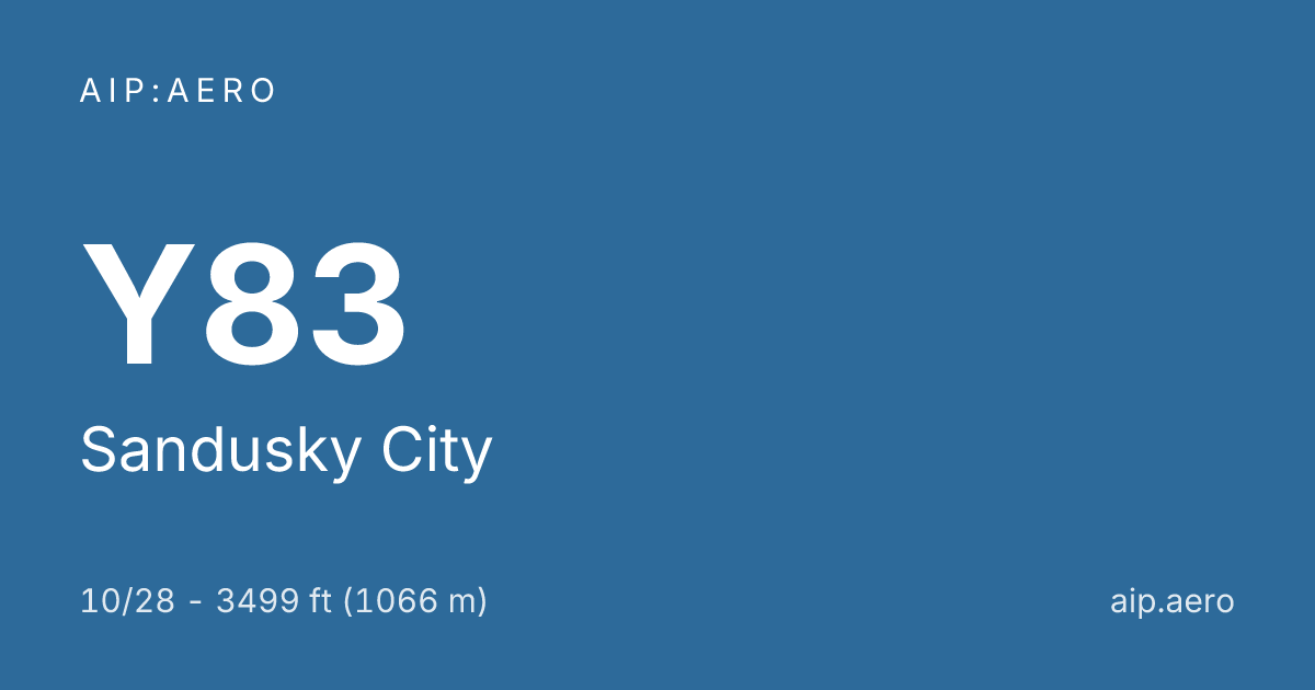 🛩️ AIP IFR Charts of Sandusky City Y83 ️